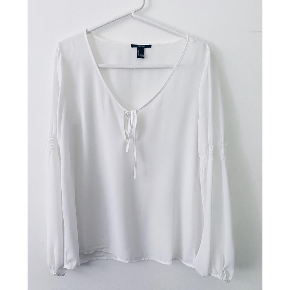 Sheer white blouse
